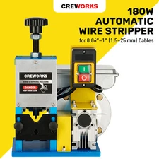 CREWORKS Wire Stripping Machine 0.06-1 in Electric Copper Wiring Stripper 180W
