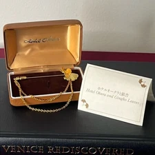 Hotel Okura Very Rare Vintage 1950's Japan Gold Tone Gingko Leaves Hat Pin