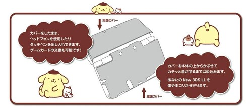 Pompompurin Fruit Pattern Clear Hard Cover for Nintendo New 3DS XL - Picture 8 of 8