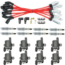 8 Round Ignition Coil Pack UF262 Spark Plug Wire For Chevy GMC 4.8 5.3L 6.0 D585