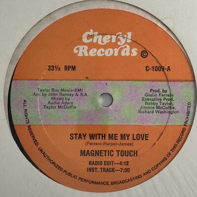 Magnetic Touch    'Stay With Me My Love' 12'' Single Funk Soul Disco SEALED new x