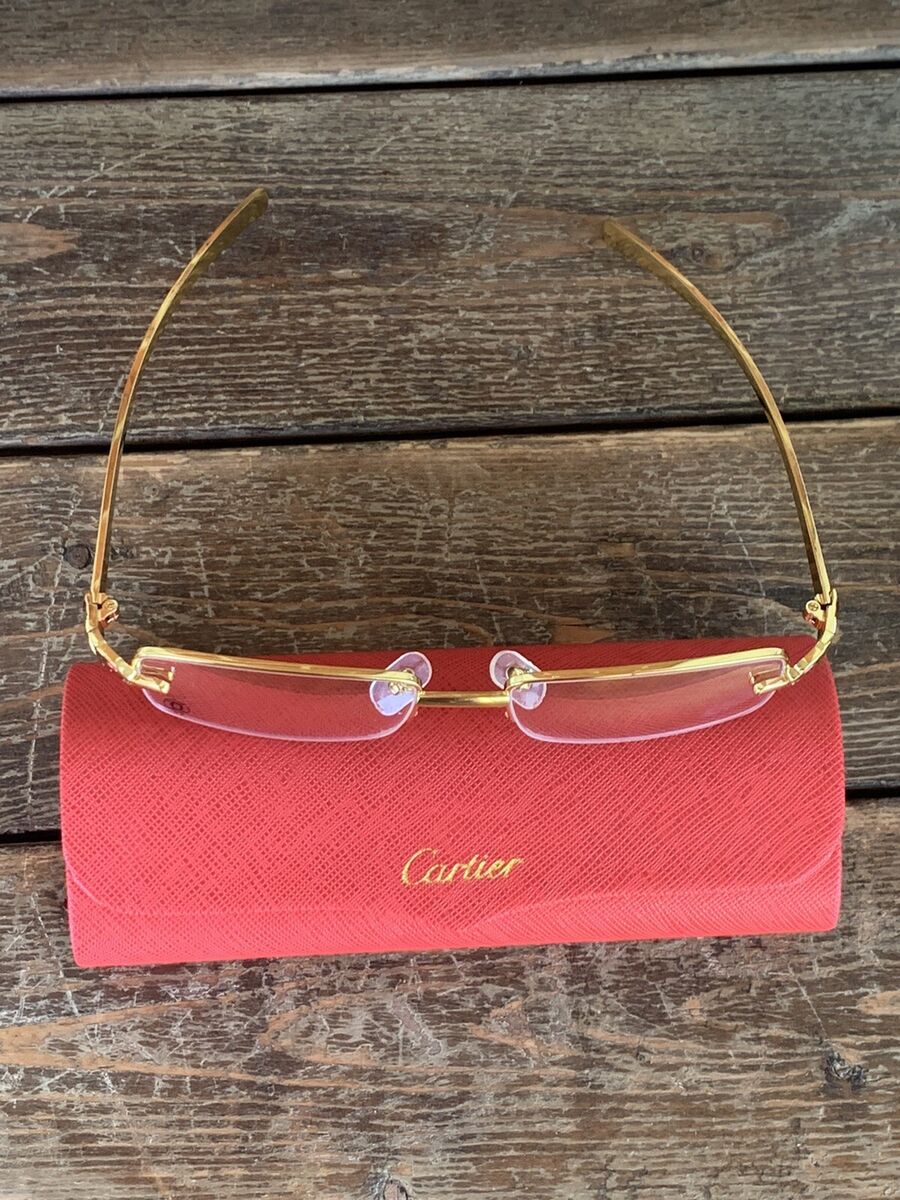 Vintage Cartier Paris 140 glasses #8101052-Gold Tone With Vintage Cartier Paris 140 glasses #8101052-Gold Tone With