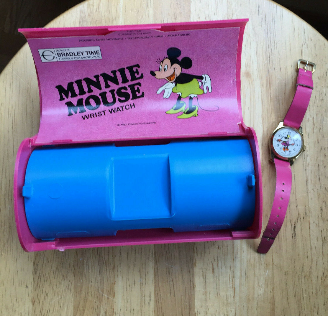 Vintage Wind Up Minnie Mouse Watch-WORKING​ Disney Lorus Minnie Mouse Talking Laughing Watch Retired  main image 4