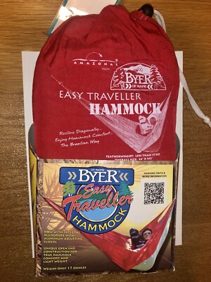 NEW Amazonas Byer Maine Traveller Hammock Red Camping 54'' X 142'' Max 250 lbs