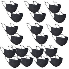 XL Men Women 20PC Black Reusable Stretch Cotton Face Mask Washable FREE SHIPPING