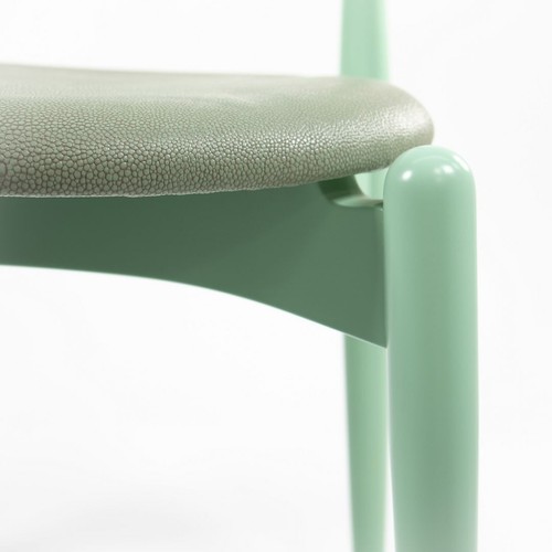 2021 CH20 Elbow Dining Chair by Hans Wegner for Carl Hansen Mint Green & Leather - Picture 7 of 12