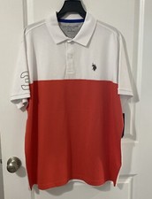 US POLO ASSN Mens Sport Polo Shirt Colorblock...
