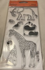 Fiskars Day At The Zoo Stamps 6 Clear Stamps Included