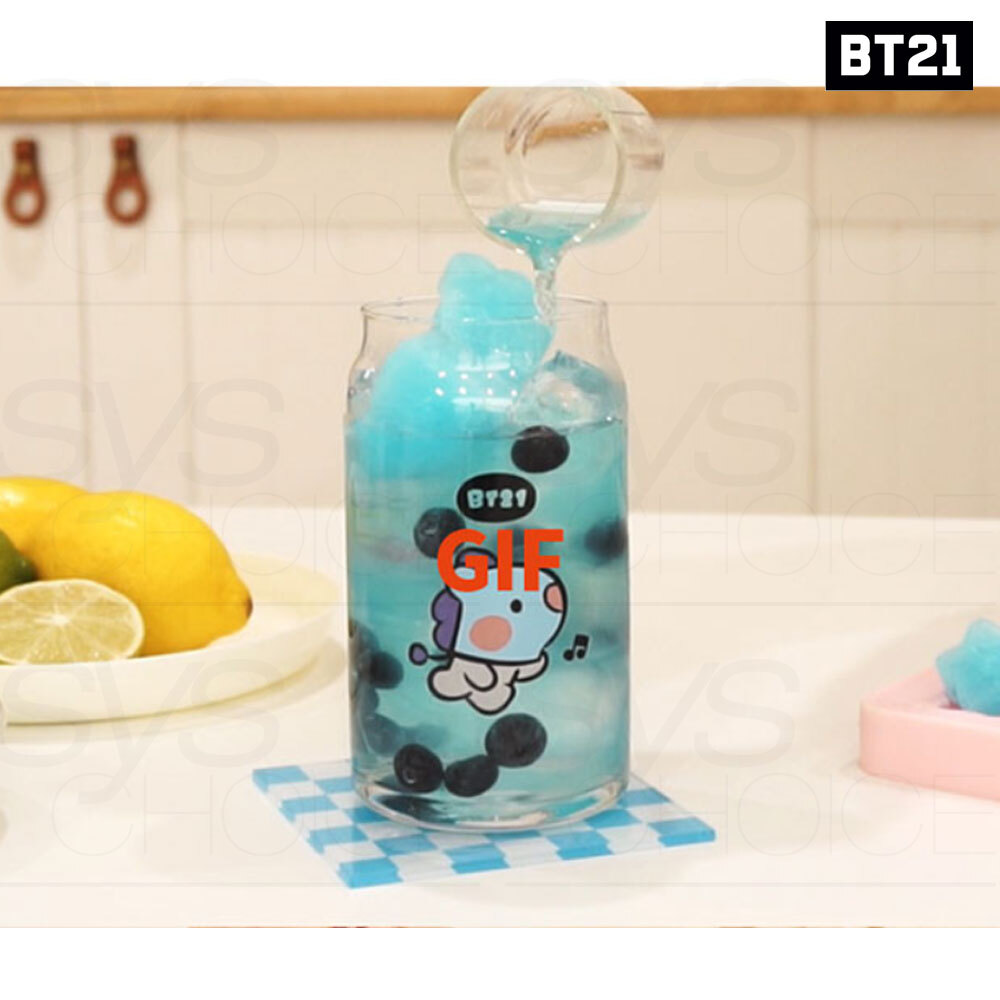 BTS BT21 Official Authentic Goods Glass Cup 490ml minini Ver +