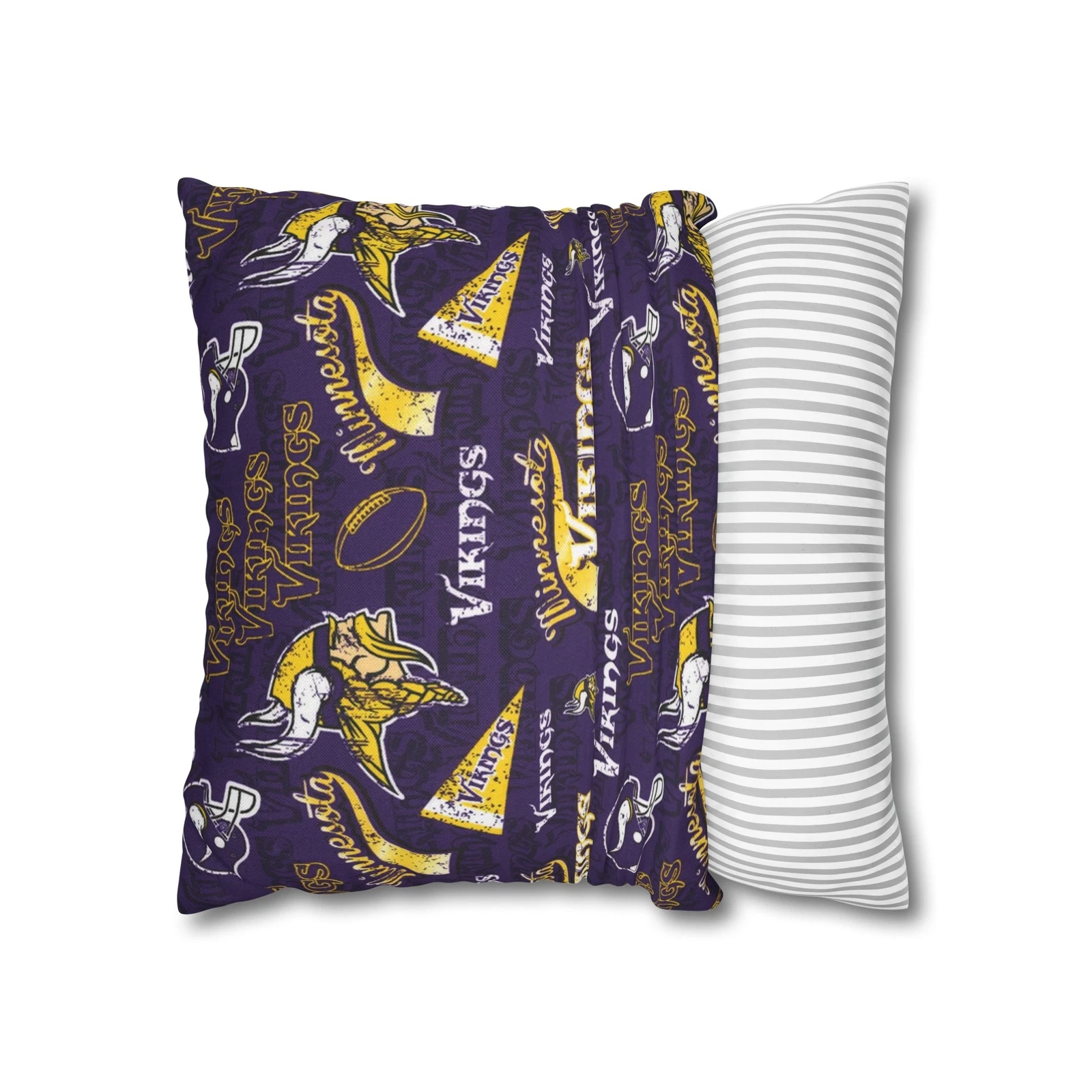 Minnesota Vikings Spun Square Throw Pillow