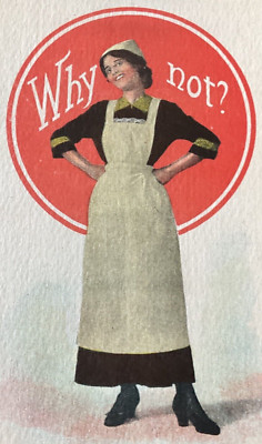 Antique Lady Nurse Why Not SB Postcard Lot 2 USA