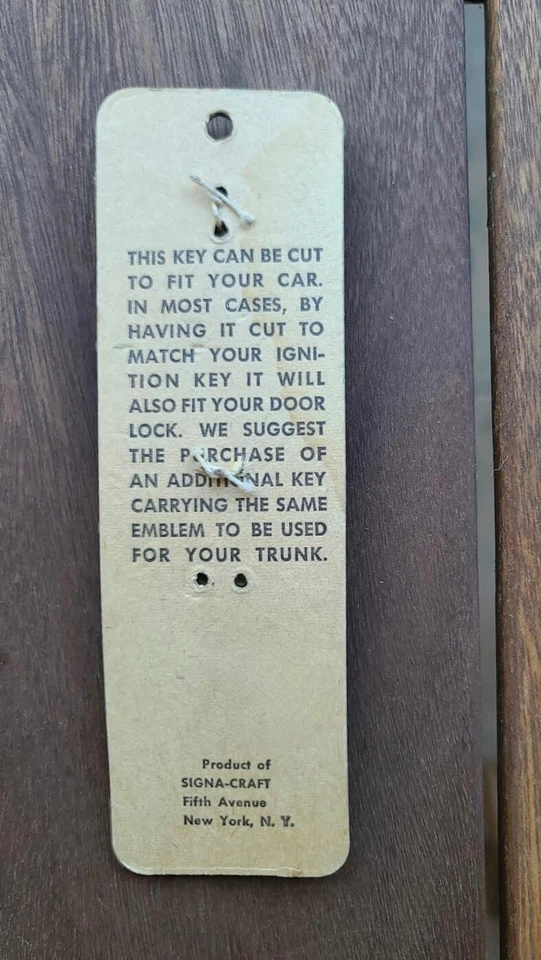 Llavero Buick Wildcat vintage años 60 llaves de coche nuevo con embalaje original Foto 3 de 4