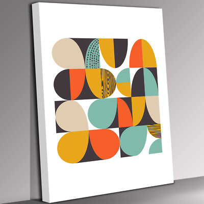 Mid Century Kunst Grafik Design Leinwand Wandbild Bild Druck