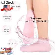 1/2Pairs Full Length Silicone Gel Moisturizing Socks Foot Care Protector