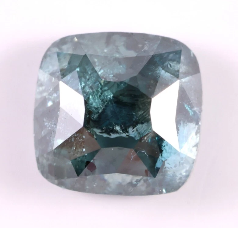 1.34 Ct Blue Salt And Pepper Diamond Lab Grown Diamond Cushion Cut Loose Diamond - Image 3 of 4