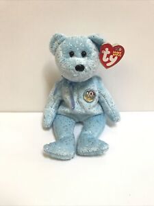 MWMT for sale online Ty 2003 Decade The 10th Anniversary Bear Blue Beanie Baby