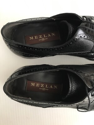 NEW Mezlan Ponce Genuine Deerskin Polished Leather Wingtip  display picture 3