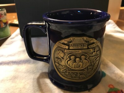 Milliken Founded 1865 Leadership Through Quality Research Brass Imblem Lot#09941