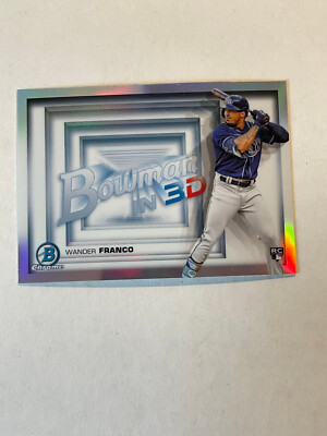 Wander Franco 2022 Bowman Chrome 3D Insert B3D-1 Refractor Tampa Bay Rays