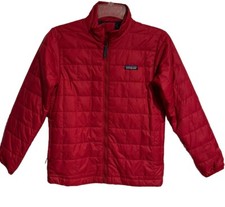 NEW PATAGONIA Kid Youth Boy Girl Nano Puff Brick Quilt Jacket Wax Red Size 14
