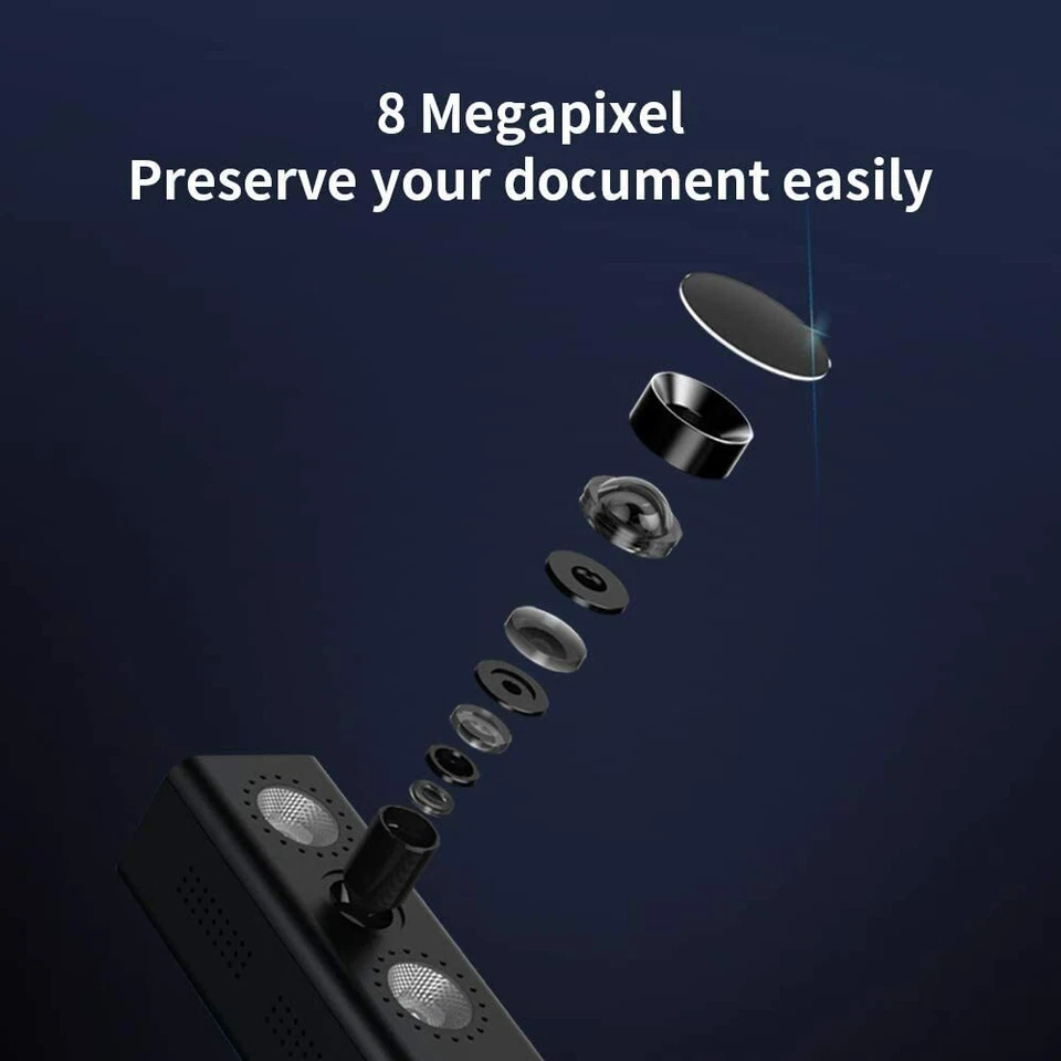 SHINE 500 PRO CZUR A4 SCANNER  PORTATILE PER DOCUMENTI (NO LIBRI) FOTO 5MP CMOS - Immagine 2 di 4