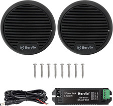 3" Inch Marine Bluetooth Speakers Boat Motorcycle Hot Tub Stereo with Max Power