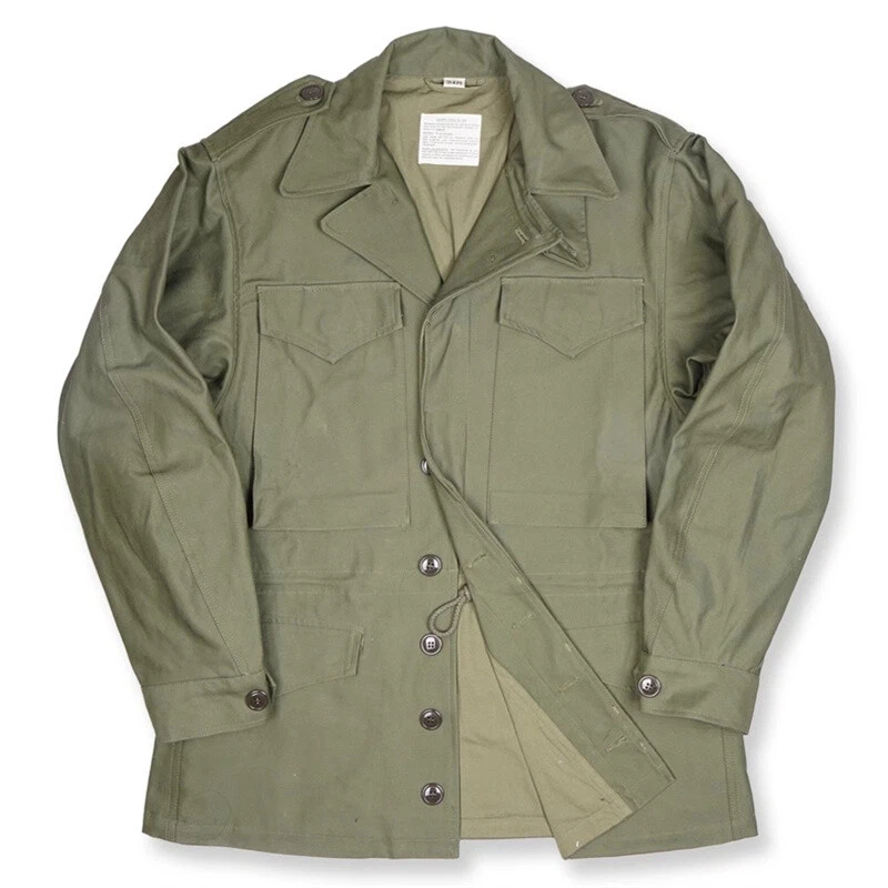 Replica WW2 US Military M43 Field Jacket WWII U.S. ARMY M1943 Men Tactical Coat  - Image 2 of 4
