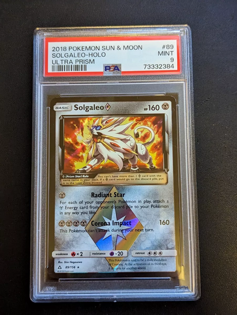  Pokemon - Solgaleo Prism - 89/156 - Holo Rare - Sun & Moon:  Ultra Prism : Toys & Games