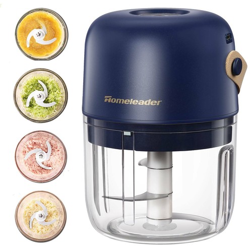 Electric Mini Garlic Chopper Meat Grinder Nut Fruit Vegetable Food Crusher 250ML - Picture 12 of 12