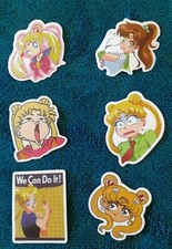 Sailor Moon - Anime - Sailor Mars unique Fun Stickers Decal Vinyl all 6 