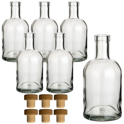 6 x Glasflasche 500 ml 
