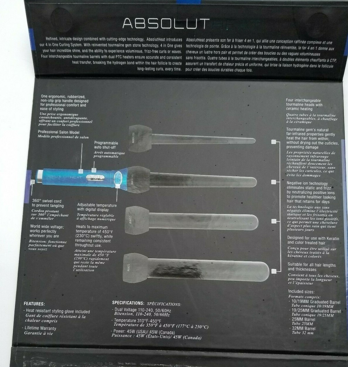 Curling Iron Wands Absolut Heat 4 In 1 Popularna produkcja krajowa