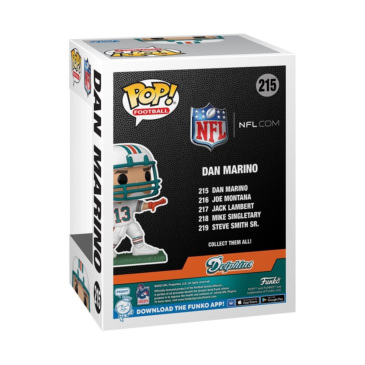DAN MARINO Funko POP! NFL Legends Vinyl Figure #215 Miami