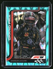 2025 Topps Chrome Formula 1 F1 Charles Leclerc Aqua RayWave 199/199 #137 Bookend