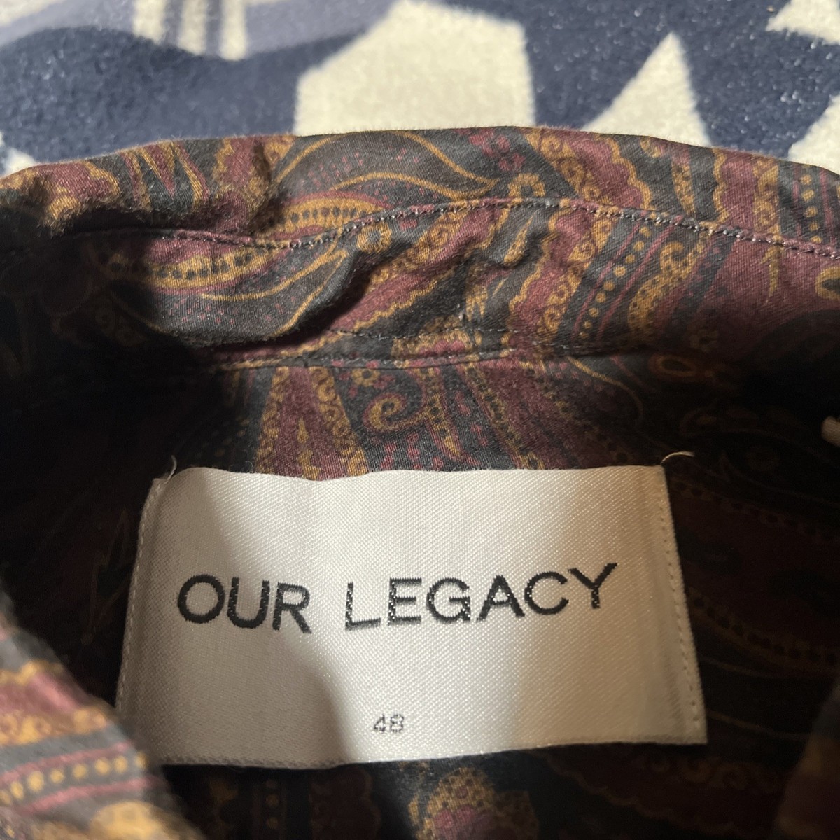 Our Legacy paisley Shirt Casual Sz 48 M | eBay