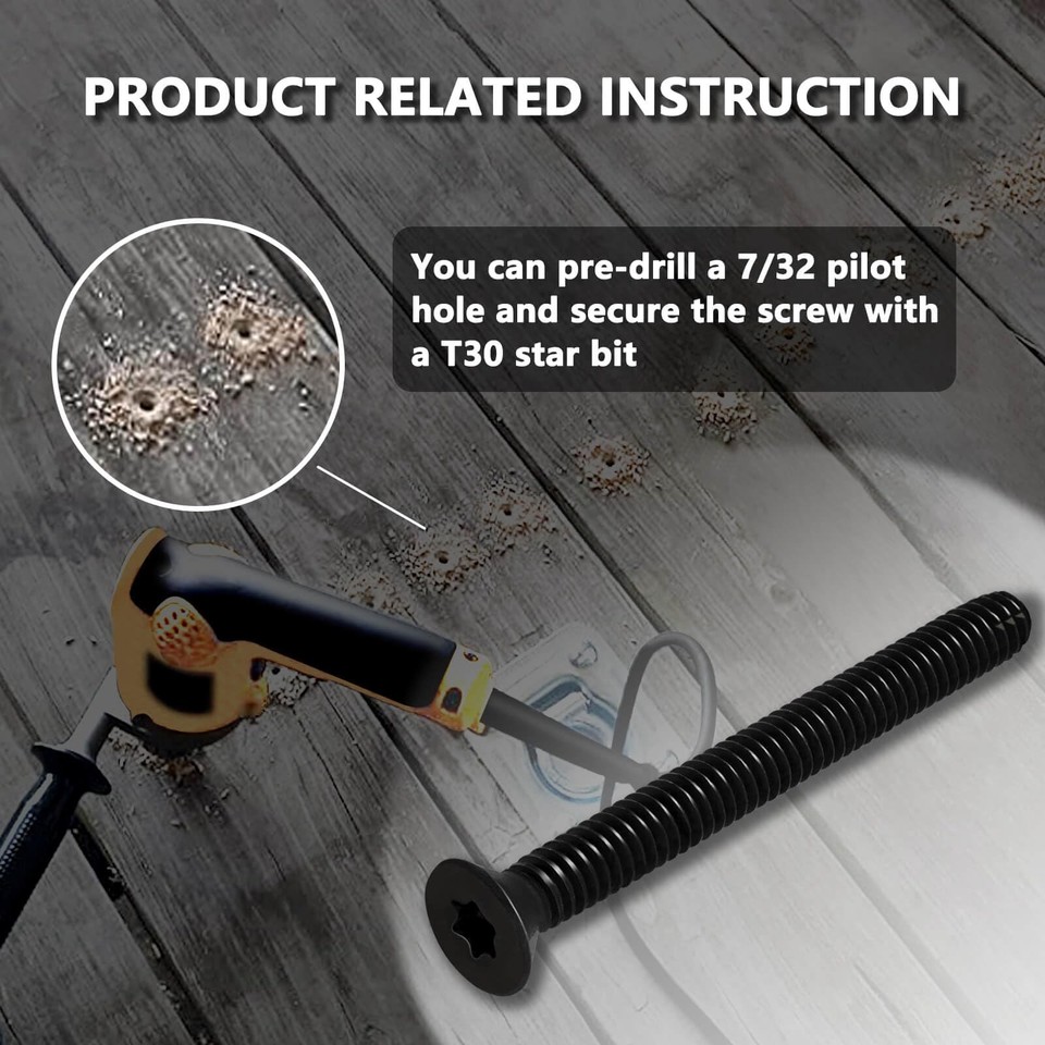 5/16-18 X 2 1/2" Trailer Floor Floorboard Deck Screws T40 Drive, 150