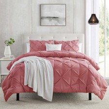 Duvet Cover King Size 3 Piece Pintuck Comforter Cover - 1 Duvet Cover 104x90 But