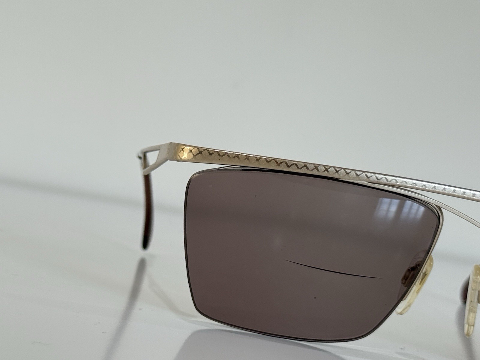 Vintage NEOSTYLE Jet 201 (953) Half Tim Gold Eyeglass Frame GERMANY 57-61-15-135