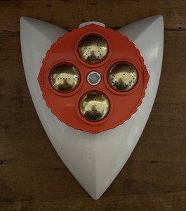 Vintage Atomic Space Age Deluxe Turret Lawn Water Sprinkler by Everain with Box