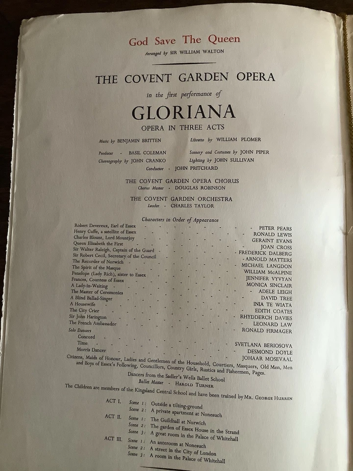 Programme Royal Opera House Gala Performance  Coronation Queen Elizabeth 1953 - Image 4 of 4