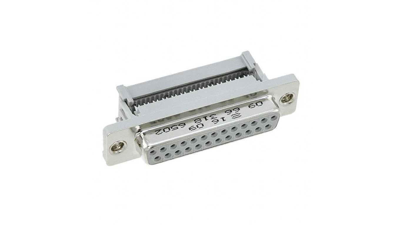 09663186502 D-Sub PIN: 25 female plug for IDC UNC 4-40 1.27mm ribbon cabl /T2UK