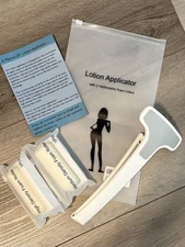 Lotion Applicator for Back & Body. Premium Long Handle Folding NEW (2 Rollers)