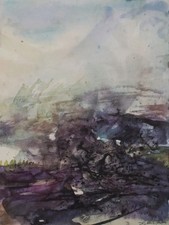 ZAO WOU-KI : Paysage embrumé, GRAVURE Signée, 1966   #ART CHINOIS