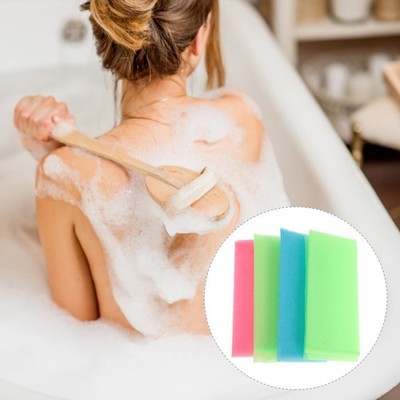 4 Pcs Nylon Shower Bath Towels Exfoliating Washcloth for Body
