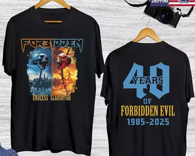 2 Sides FORBIDDEN BAND 40 YEARS OF FORBIDDEN EVIL Shirt Unisex S-5XL 1K1224