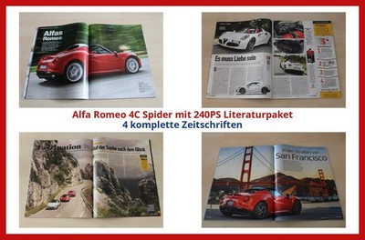 Alfa Romeo 4C Spider mit 240PS Literaturpaket - 4 komplette Zeitschriften