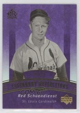 2005 Upper Deck Reflections Legendary Purple 9/99 Red Schoendienst #170 HOF 0r4