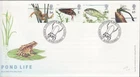 GB Stamps First Day Cover Europa Pond Life, beetle, Fish, SUTTON PARK PM 2001