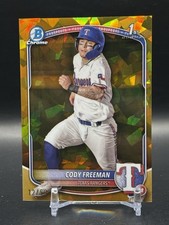 2025 Bowman Sapphire Cody Freeman 1st Gold Sapphire /50 Rangers BCP-112