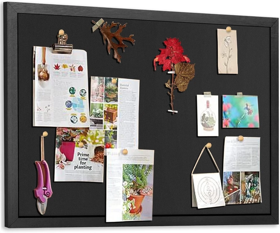 Cork Bulletin Board 23x18 Wood Frame for Office School - Image 3 of 4